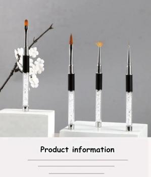 15Pcs Metal Handle Nail UV Gel Brush and Nail Painting Brush Set Nail Art Brushes Kit Private Label