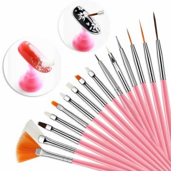 24 36 41 Pcs Nail Art Brushes Set with Double Ended Nail Art Dotting Tools Dust Brush Gel Brushes Nail Liner