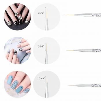 Customizable logo packaging color style nail wood set brush 10 pieces ombre liner gel nail brush wholesale