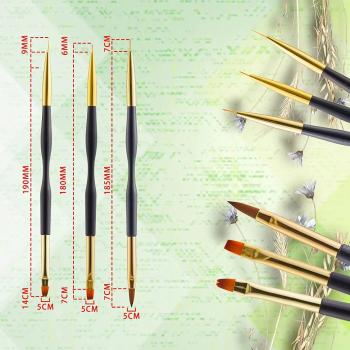 31pcs Nail Art Brushes Tool Set Nail Dotting Tools, Dust Brush,Striping liner ombre nail brush set