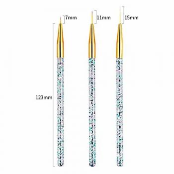 Nail Art Brushes Set 6PCS Double-ended Brush Art Gel Polish Liner Brushes Design Pen For Nail Dotting Nail Paint Brus