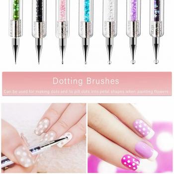 Acrylic nail brush set customized logo dotting pen gel nail brush factory direct wholesale 9pcs