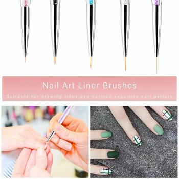 Acrylic nail brush set customized logo dotting pen gel nail brush factory direct wholesale 9pcs