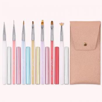 gel brushes nail art set nails brush art line Factory wholesale customizable logo packaging