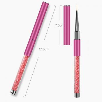 Custom Logo Private Label Nail Art Brushes liner 7mm-20mm Supplies Manufacturer flat oval gel nail brush set 5pcs