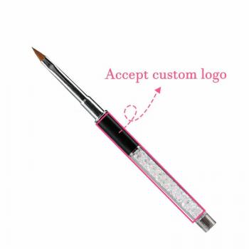 15Pcs Metal Handle Nail UV Gel Brush and Nail Painting Brush Set Nail Art Brushes Kit Private Label