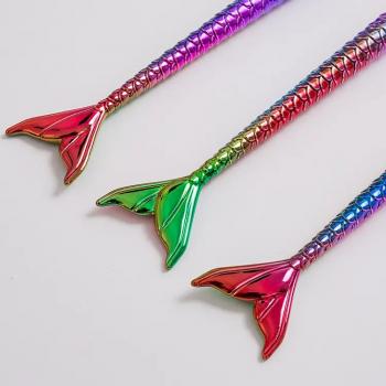 Nail Art Tools Mermaid Fish Shape Painting Drawing Gradient Nail Brush And Dots Pen For Nails Tip For 3pcs/set