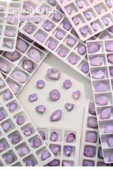 New protein purple manicure net red hot style flash diamond love drop point bottom nail accessories wholesale