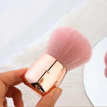 Hot Selling Wholesale Cheap Nail Cleaning Tools Rose Gold Mushroom Type Nails Brush Mini Nail Dust Brush