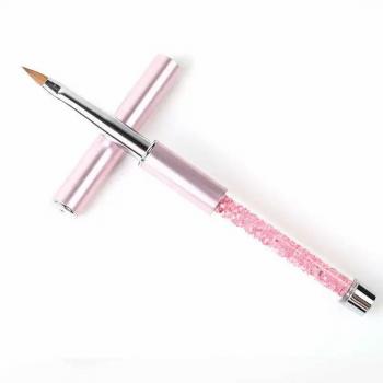 New Arrivals 2024 Pink Nail Art Uv Builder Kolinsky Glitter Acrylic Gel Polish Brush Nail Art Label