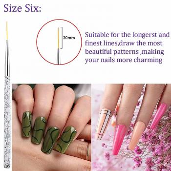 Private Label 3pcs Nail Art Brush Drawing Painting Flower Liner Pen Marble Pattern Handle Uv Gel Polish Manicure Tools Set