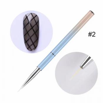Nail Pen Brush Tool Phototherapy Sculpture Color Painting gel Brush Line Drawing Flower Nail Pen Metal Rod Gradient Nail Brush