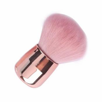 customized LOGO Nail Cleaning Dust Brush gold Silver Premium Synthetic hair pink can be factory wholesale nail brush