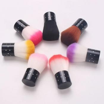 2024 Hot Sale Nail Soft Nylon Brush Dust Cleaning Brush Multiple Color Acrylic Glitter Powder Cleaner Brush