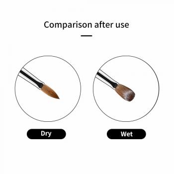 100% Kolinsky Brush Pair Nails Acrylic Handle Brush Germany For Nail Brush Package