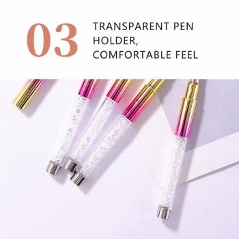 Hot Selling Gradient Uv Rod Pull Wire Brush Phototherapy Crystal Brush 1pcs Multifunctional Brush Nail Art Tool