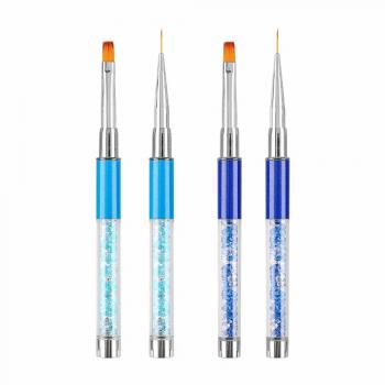 Functional Nails Diy Tool Flat Round French Line Gel Nail Art Brushes