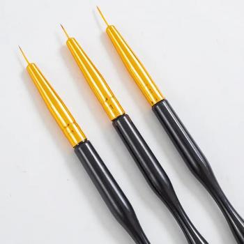 Wholesale 3pcs/set Dual Head Painting Draw Liner Brush Acrylic Uv Gel Polish Liner Pen Nail Art Manicure Brush