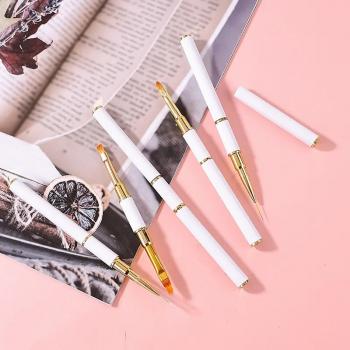 Striping Nail Art Brushes 5pcs Nail Art Brush For Long Liner Nail Pink Brush