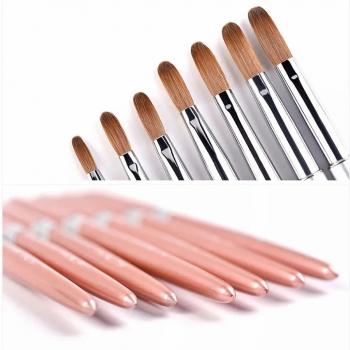 High Quality Brush Kolinsky Size 2 4 6 8 10 12 14 16 18 Sable Crimped Manufacturer Custom Logo Acrylic Brush Kolinsky