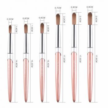 High Quality Brush Kolinsky Size 2 4 6 8 10 12 14 16 18 Sable Crimped Manufacturer Custom Logo Acrylic Brush Kolinsky