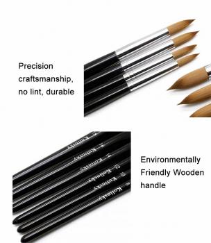 Good Quality Salon Nail Brushes Kolinsky Acrylic 20 Kolinsky 777 Acrylic Nail Brush Size For Manicure Acrylic Size