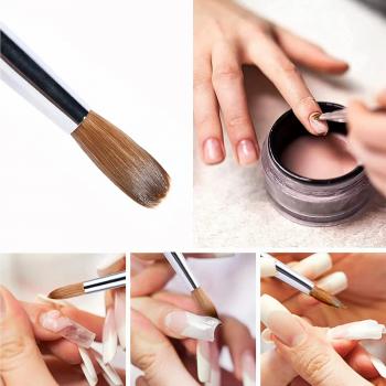 Diy Nails Art Uv Gel Carving Pen Brush Liquid Powder Drawing Nail Kolinsky Pure Sable Acrylic Brush