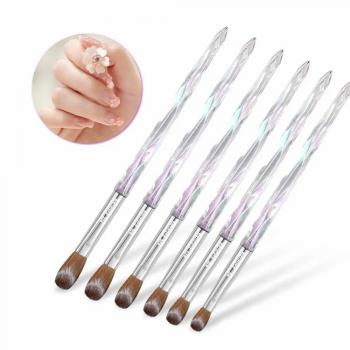 Wholesale Custom Logo 100% Pure Kolinsky Acrylic Nail Brush 2 4 6 8 10 12 14 16 18 Manicure Salon Nail Art Brush