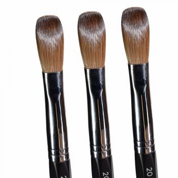 High Quality Hot Selling Source Factory Nail Brushes Black Wooden 100% Kolinsky Nail Art Brushes