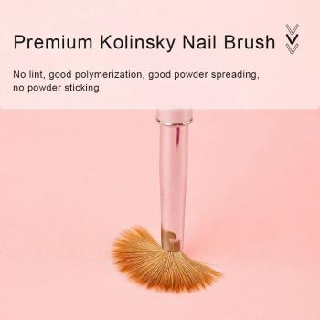 Wholesale 100% Kolinsky Nail Brush Mink Crystal Pen Kolinsky Hair Acrylic Round Nail Art Brush