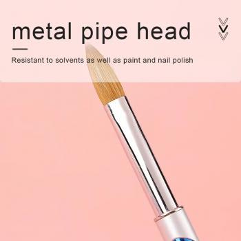 Wholesale 100% Kolinsky Nail Brush Mink Crystal Pen Kolinsky Hair Acrylic Round Nail Art Brush