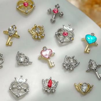 Sailor moon new nail accessories alloy crystal Love nail drill accessories wholesale
