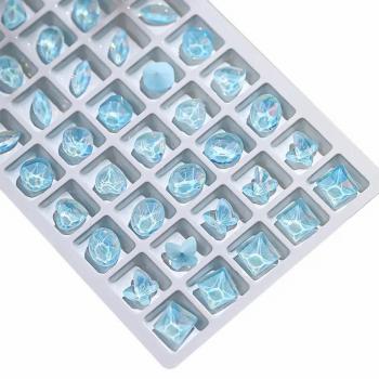 New Aurora Moonlight Blue Glitter Diamond Nail Art Hot Sale Love Butterfly Pointed Bottom Drill Nail Jewelry Wholesale