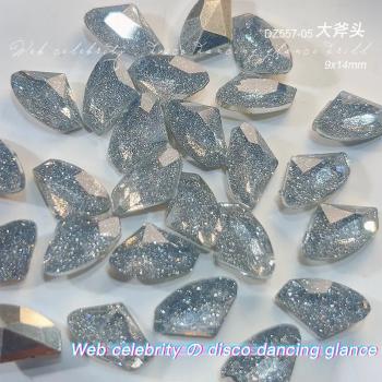 Nail Art Jewelry Broken Diamond Reflective New Crystal Diamond Bungee Powder Ax Love Accessories Wholesale