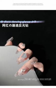 Nail Art Jewelry Broken Diamond Reflective New Crystal Diamond Bungee Powder Ax Love Accessories Wholesale