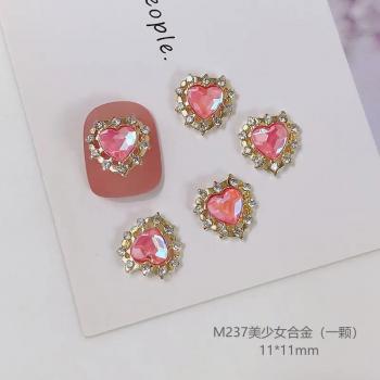 Burst Sailor Moon Nail Art Ornaments Alloy Material Pack Water Ice Moon Love Nail Ornaments Rhine-Diamond Wholesale