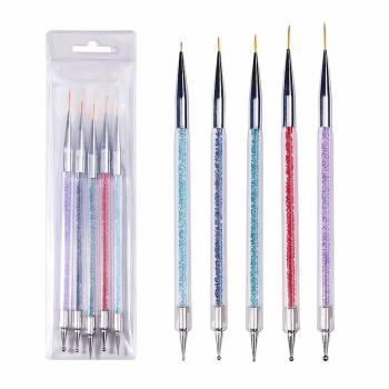 Double head dotting drill pen liner nail tools 5 sets factory mass wholesale suitable for novice manicurist nail shop practice