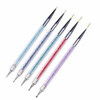 Double head dotting drill pen liner nail tools 5 sets factory mass wholesale suitable for novice manicurist nail shop practice
