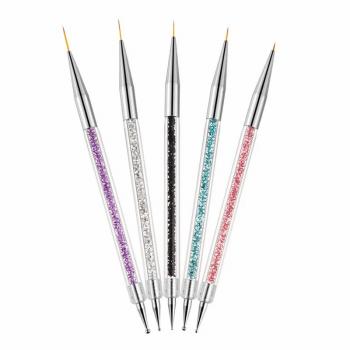 Double head dotting drill pen liner nail tools 5 sets factory mass wholesale suitable for novice manicurist nail shop practice