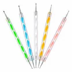 2024 Factory Acrylic Nail Art Tools Plastic Handle Double Head nail tool brushes 5 decorative drill pens