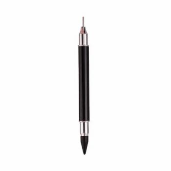 Custom Logo Dual Ended DIY Nail Art Tool Professional Nail Rhinestone Picker Dotting Pen With Extra 2 Wax Head