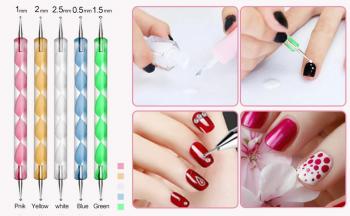 Factory Nail Art Design Tools Private Label 15pcs Nail Art Painting Brushes Set With 5pcs Nail Art Dotting Pens