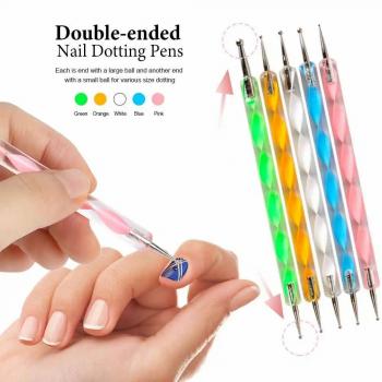 New Product 15pcs Nail Art Tool Nail Painting Brushes Wholesale DYI Manicure Tape Color Rhinestones for Nails Art