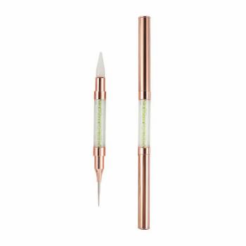 Factory nail dotting pen Direct sales double headed nail crayon and nail dotting pen gold metal handle dotting pen