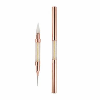 Factory nail dotting pen Direct sales double headed nail crayon and nail dotting pen gold metal handle dotting pen
