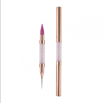 Factory nail dotting pen Direct sales double headed nail crayon and nail dotting pen gold metal handle dotting pen