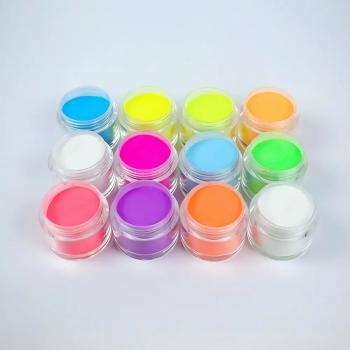 Professional Nail Art Acrylic Powder Wholesale Custom Logo Acrylic Nail Supplies Glow in the Dark Acrylic Powder Bulk Cover