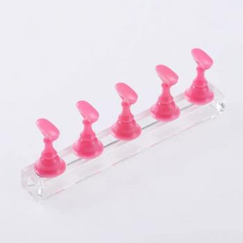 high quality hot selling colorful nail art display acrylic practise nail tip stand holder for professional nail art