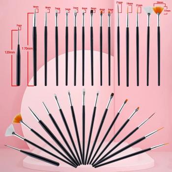 high quality best selling source factory acrylic nail brush set private label nail brush for professional nail beauty