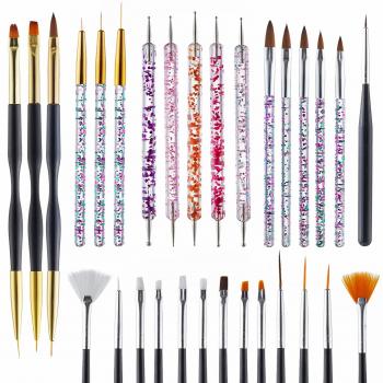 high quality best selling source factory acrylic nail brush set private label nail brush for professional nail beauty